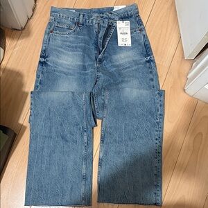 Zara Woman Wide Leg Blue Jeans Size 6
